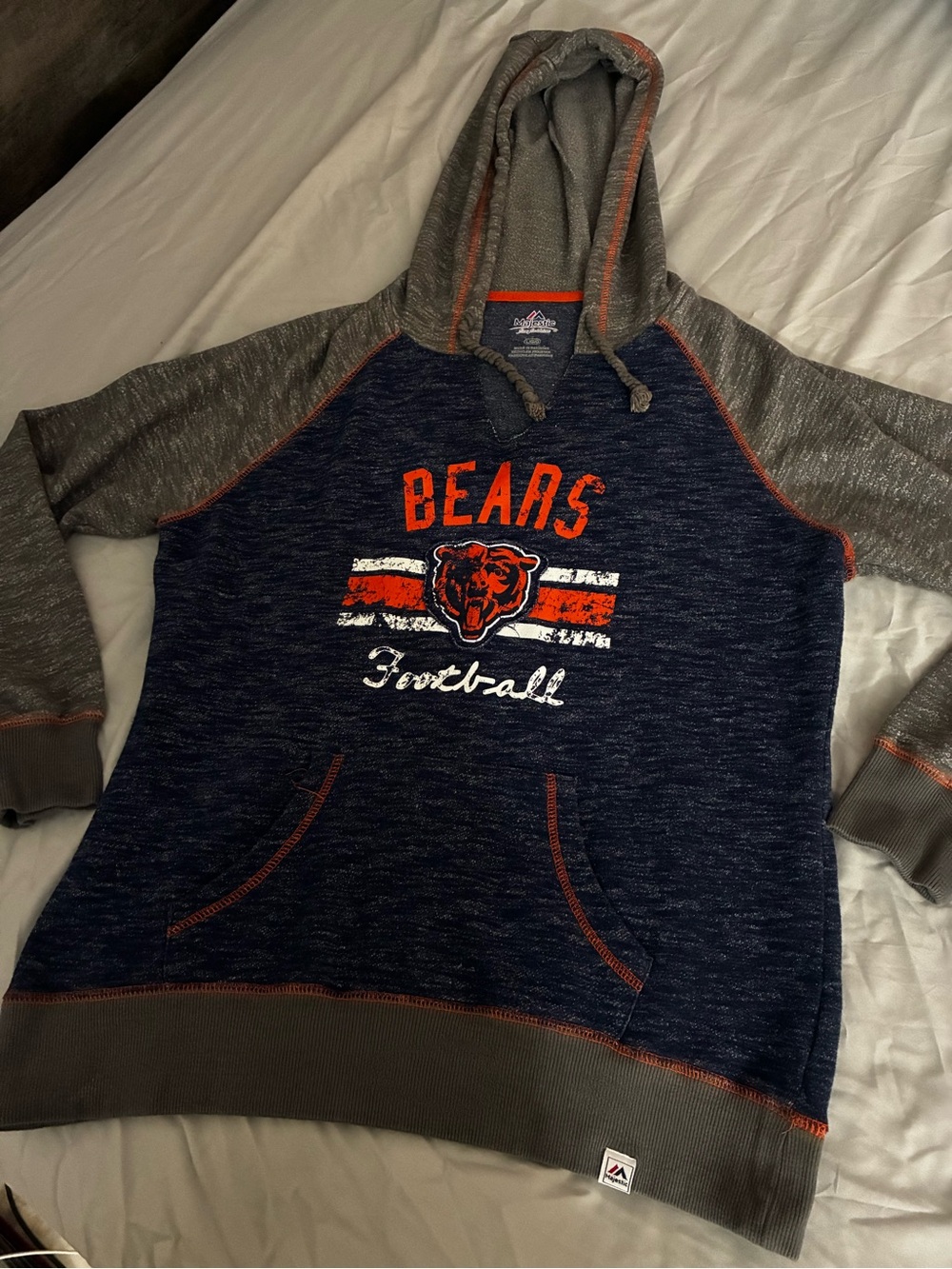 Chicago Bears Football Vintage Hoodie Size Large